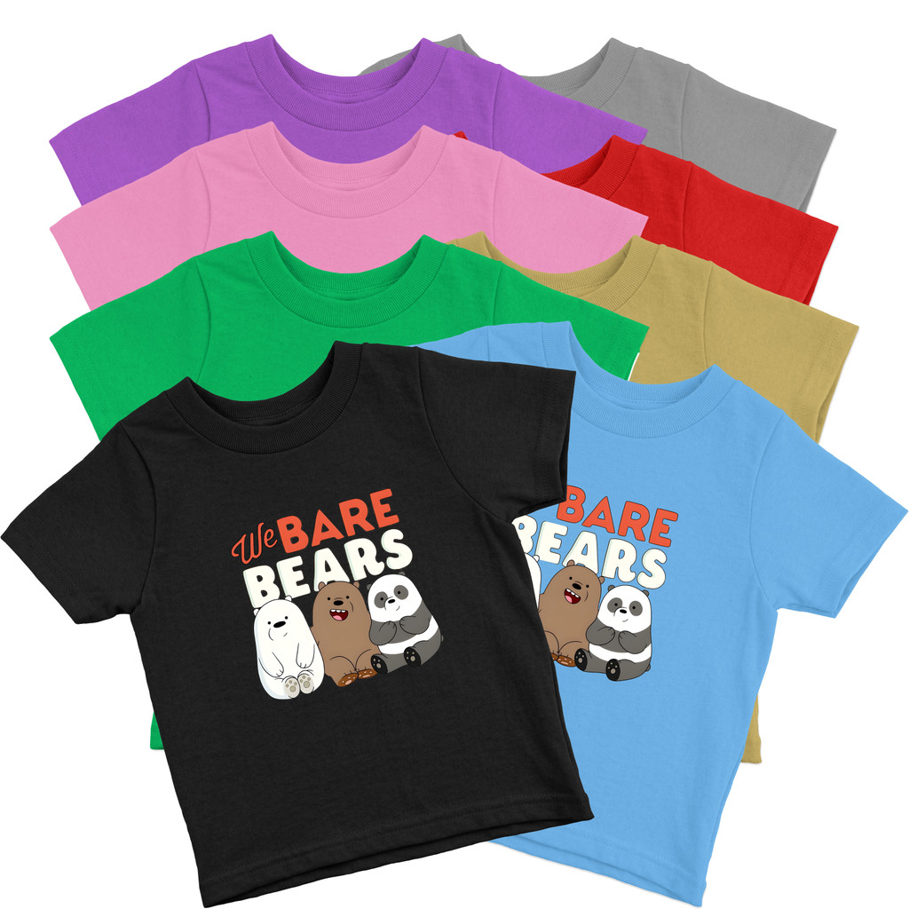 Kaos Anak Umur 3-10 Tahun - WE BARE BEARS