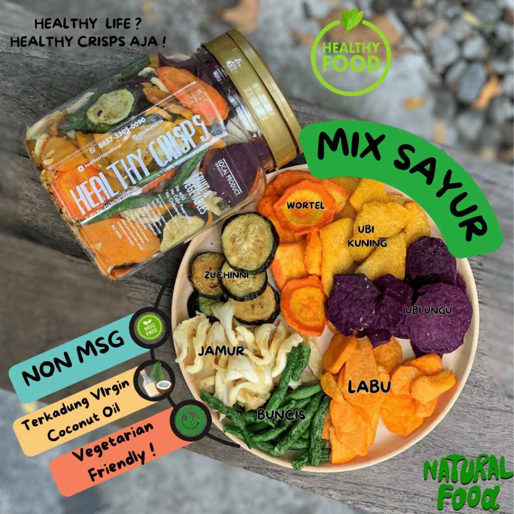 

HEALTHY CRISPS - MIX KERIPIK SAYUR
