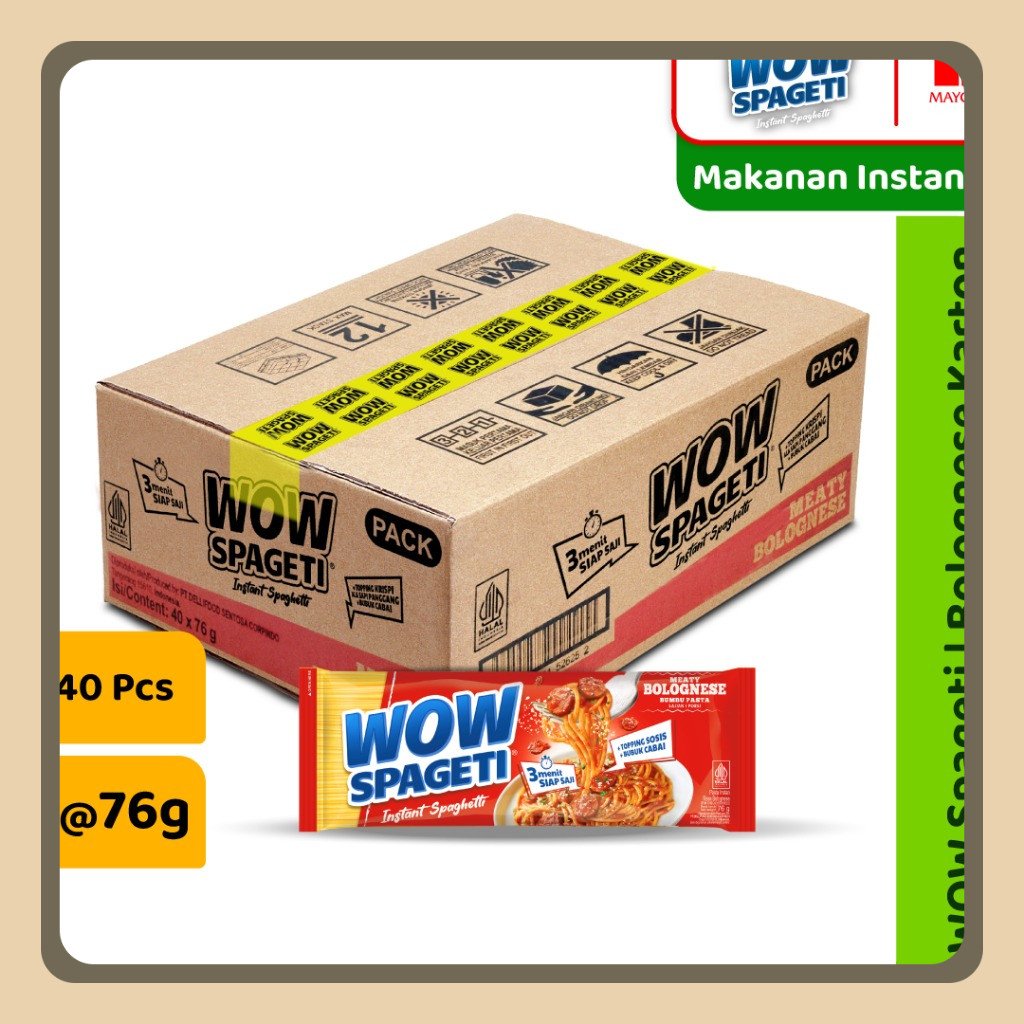 

Pasta WOW Spageti Meaty Bolognese Karton