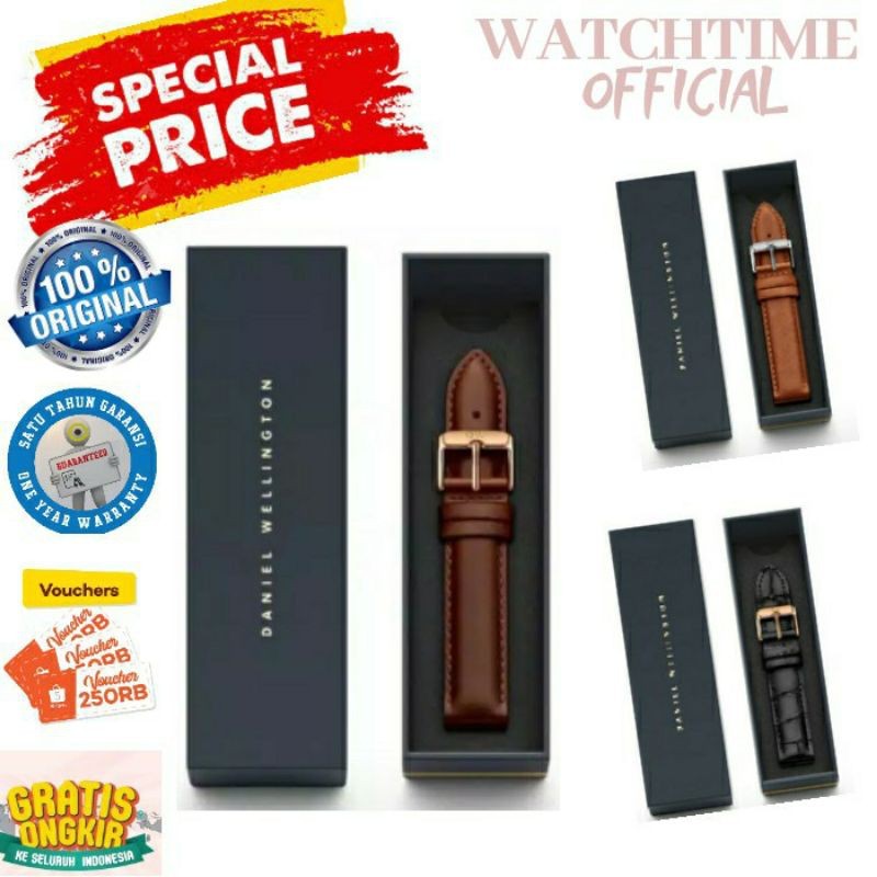 PROMO  TALI JAM TANGAN DW FREE BOX ORIGINAL STRAP JAM TANGAN ARLOJI DANI*L WELL*NGTON ORI