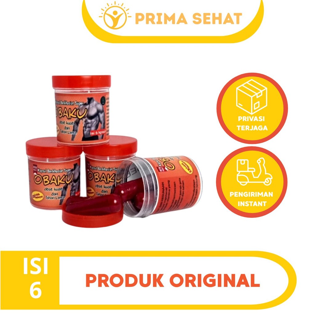 Obaku original pria perkasa kuat tahan lama kemasan terbaru isi 6kpsul