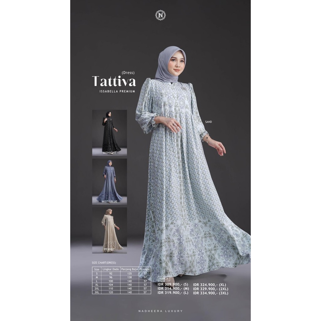 NADHEERA LUXURY TATTIVA DRESS ISSABELLA PREMIUM SALE 2025