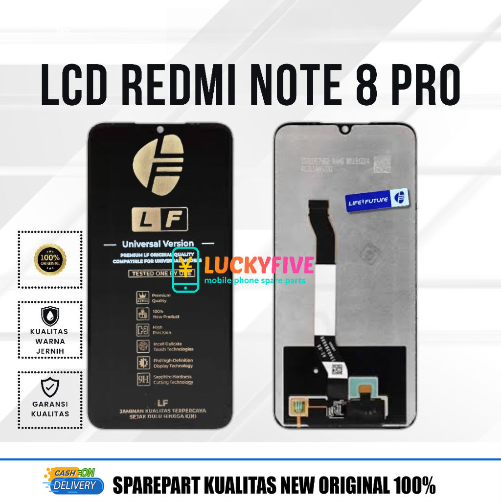 LCD Xiaomi Redmi Note 8 Pro Original Fullset Touchscreen Life Future