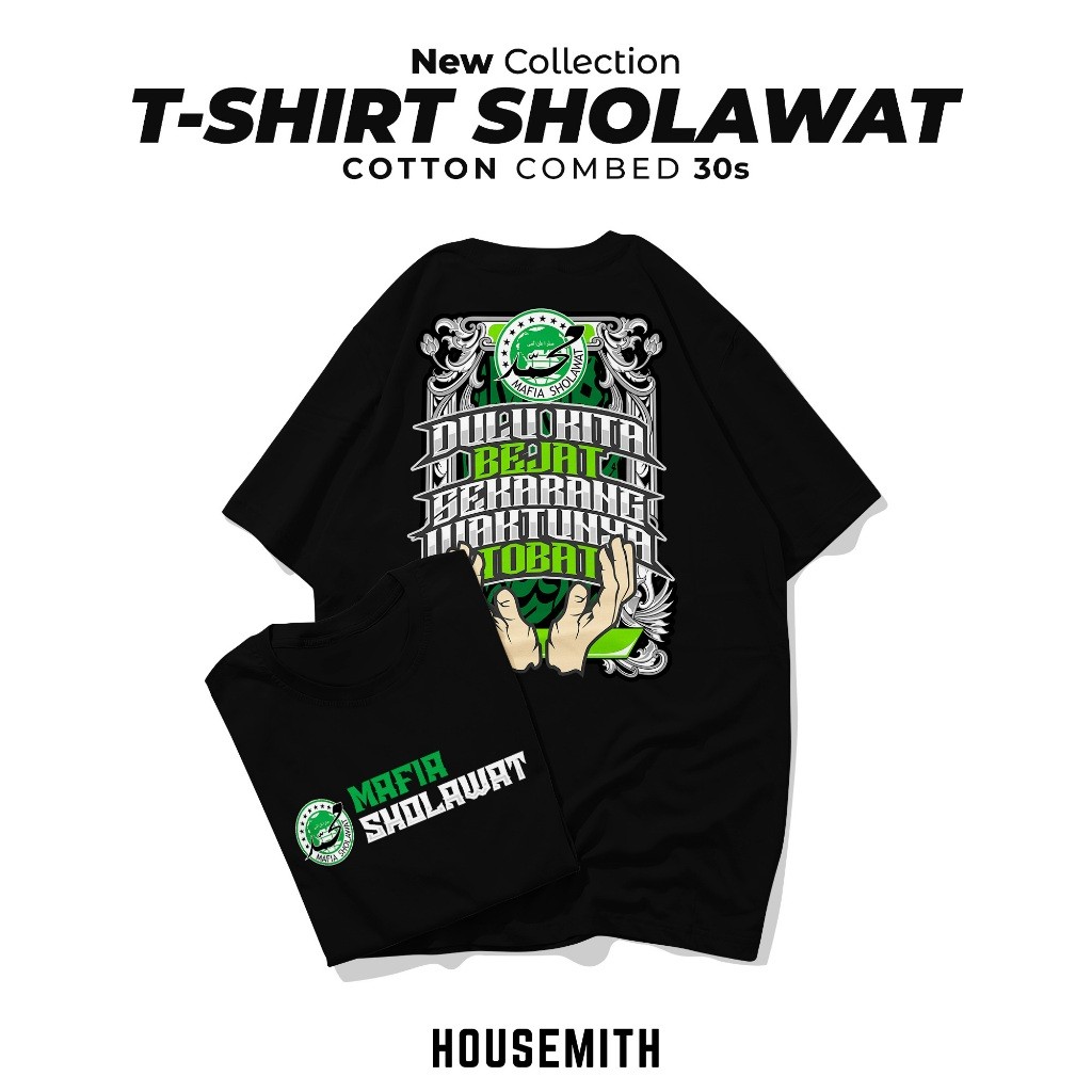 Kaos Mafia Sholawat V9 -  Mafia Sholawat NU - Kaos Pendek Sholawat - Kaos Santri - Kaos Mafis Jawa -