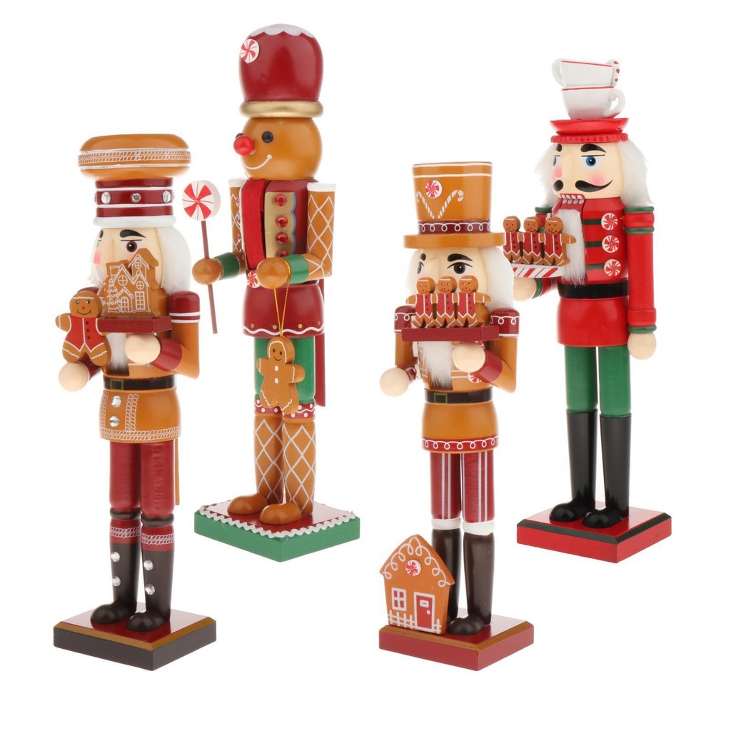 

Christmas Nutcracker Soldier Wooden Figurine Puppets Dolls Toy Christmas