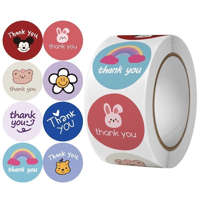 

Maolili - STIKER SELAMAT MENIKMATI STICKER BULAT ROLL MAKANAN KUE THANKYOU TERIMA KASIH 500 PCS H787