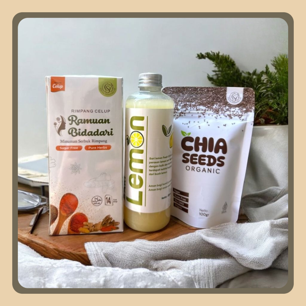 

Paket peluntur lemak | Ramuan Bidadari/Rimpang Booster | sarilemon 250 ml | chiaseed 100 gr |