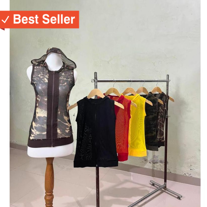 Vest Wanita Murah Kekinian / Atasan Senam Wanita/Rompi Senam Wanita/Rompi Tile Spandex/Rompi Zumba/R