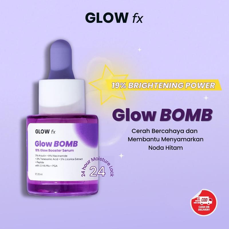

GLOW FX Glow Bomb Serum - Serum Glowing & Bekas Jerawat 19% Brightening Power pencerah