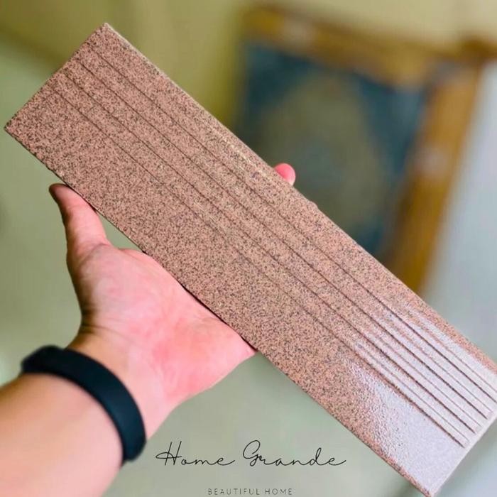 Hu h Stepnosing step nosing plint tangga Keramik Granite 8 x 40 - 8x30 pink