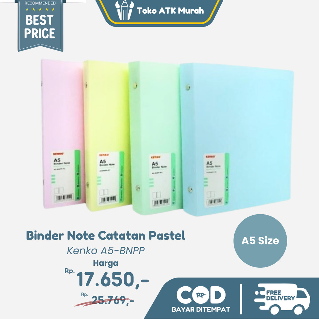 

Binder Note Kenko A5-BNPP-PC Warna Pastel