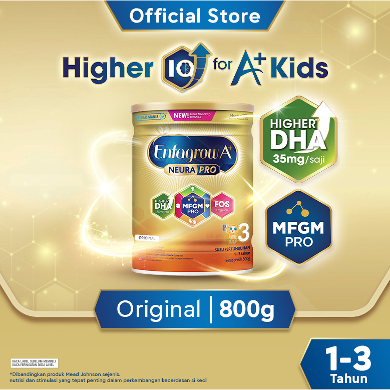 NEW Enfagrow A+ 3 Susu Formula Anak 1 - 3 Tahun Original Plain 800 gr PREMIUM