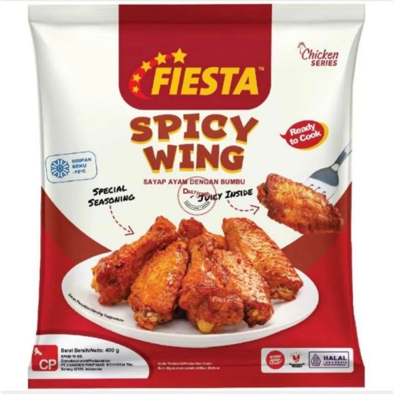 

FIESTA SPICY WING 400GR | SAYAP AYAM | PACKING BARU