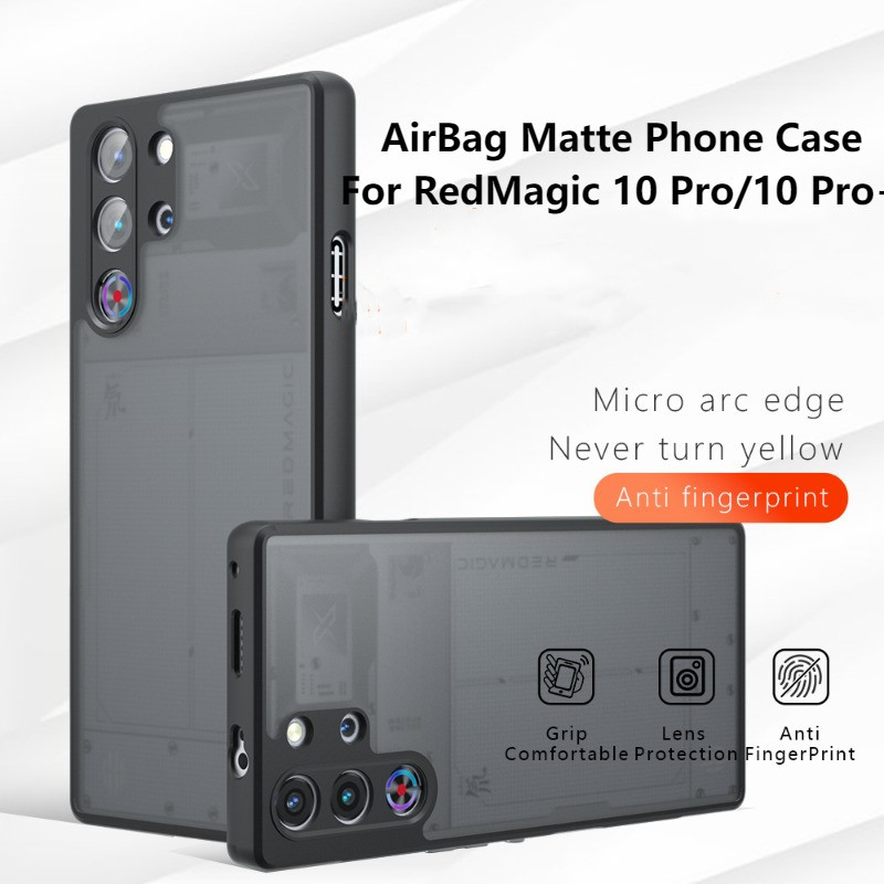 Untuk ZTE Nubia Red Magic 10 Pro RedMagic10Pro + Kasus Kulit Mewah Rasa Frosted Matte Transparan Ker