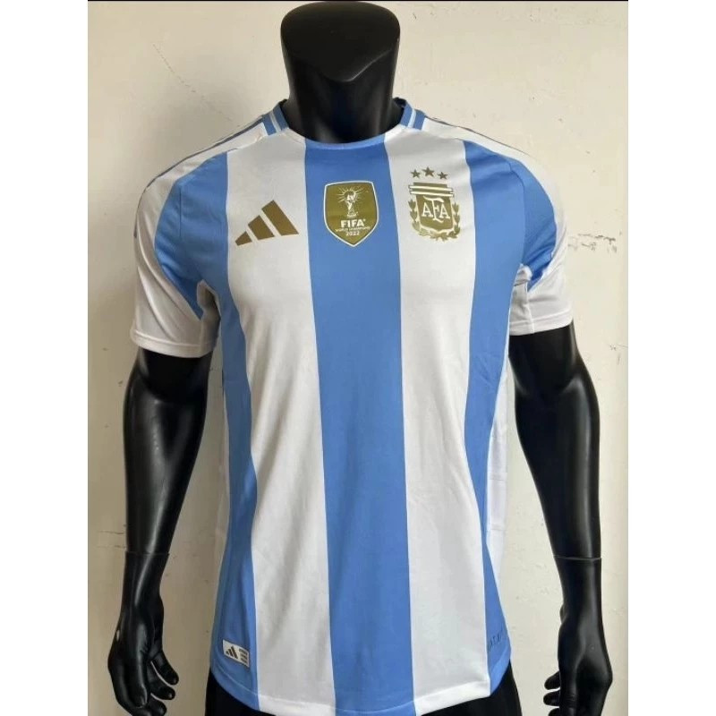 PLAYER ISSUE JERSEY BAJU BOLA ARGENTINA HOME COPA AMERICA 2024 GRADE ORI + PATCH WCC