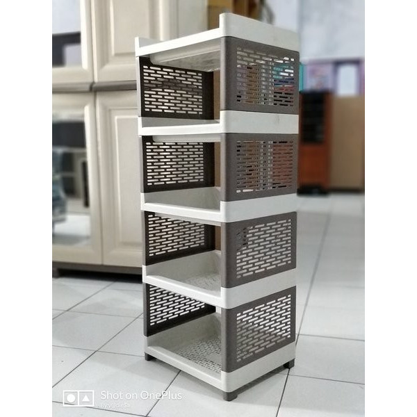 Rak Susun Plastik Olymplast 4 5 Susun Rak Dapur Buku Serbaguna Kuat Tebal Hemat