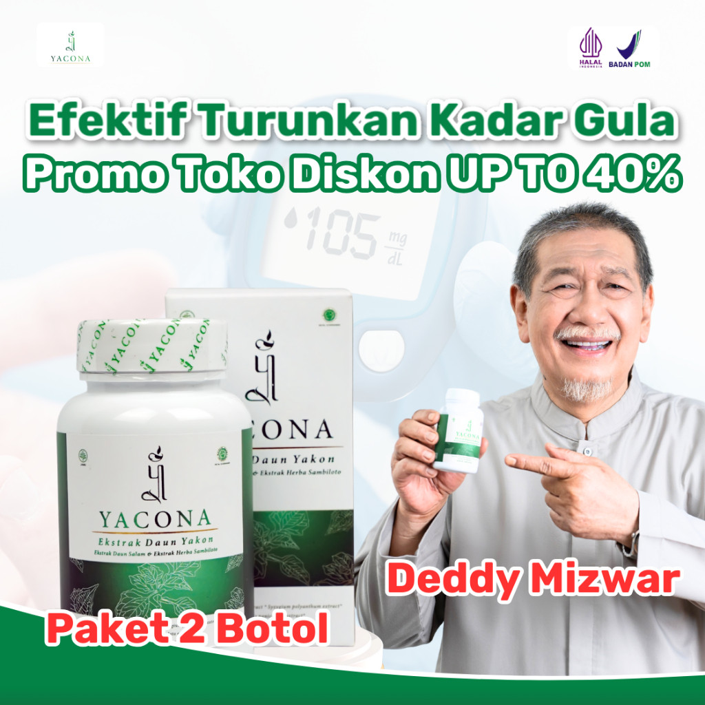 Yacona Obat Herbal Diabetes Bantu Turunkan Gula Darah Tidak Menimbulkan Efek Samping Sudah BPOM & Ha