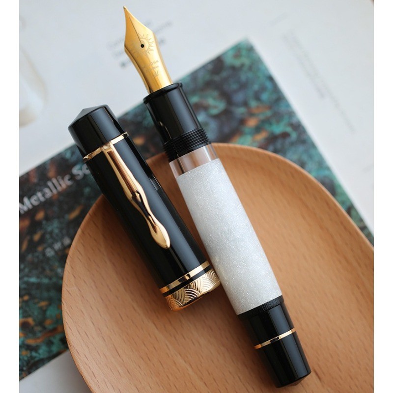

MAJOHN Final Craftsman P139 Expedition Fever Class Full Copper Piston Pen Large 8 Size 40 Pen Tip Hard Rubber Tongue