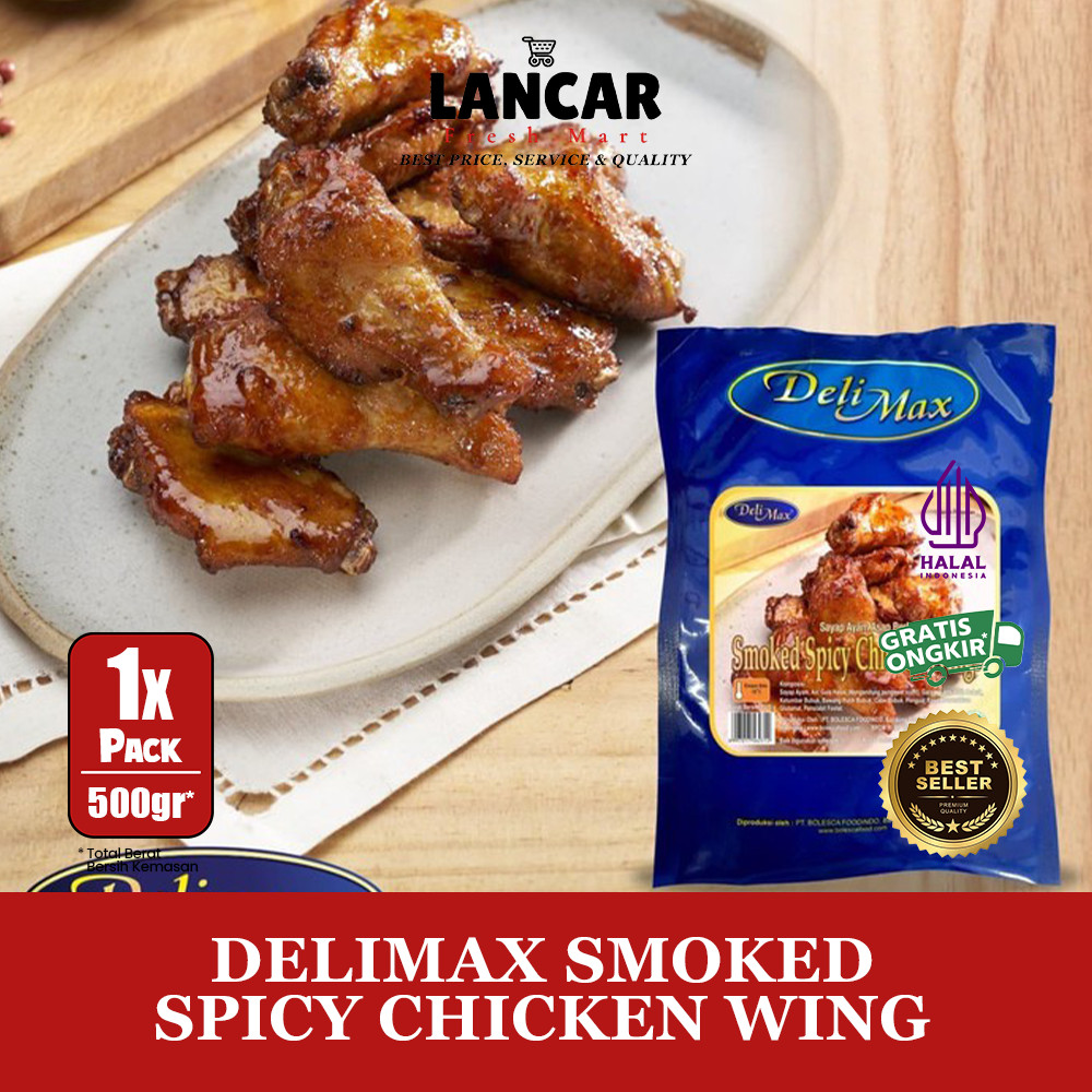 

DELIMAX SMOKED SPICY CHICKEN WINGS 500GR
