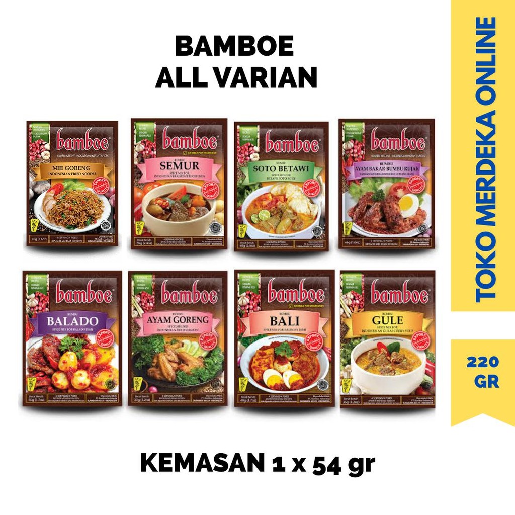 

BAMBOE BUMBU DAPUR (1 PCS ) BUMBU INSTAN ALL VARIAN