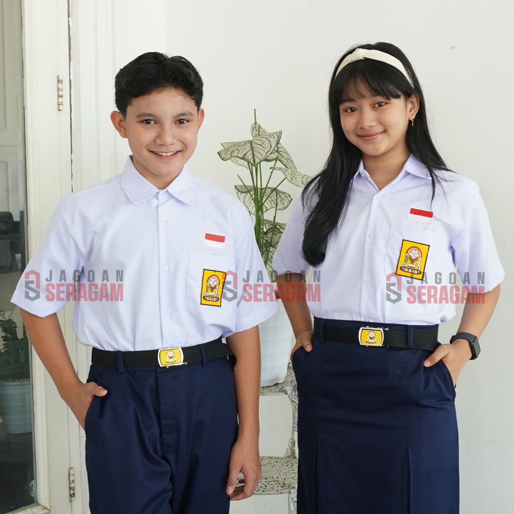 

JAGOAN SERAGAM Sekolah SMP Lengan Pendek Tangan Pendek Perempuan Laki Laki Cewe Cowo Seragam Putih SMP