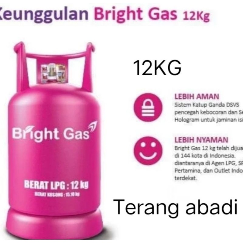 Tabung gas elpiji 12kg/tabung gas BRIGHT gas 12kg+isi