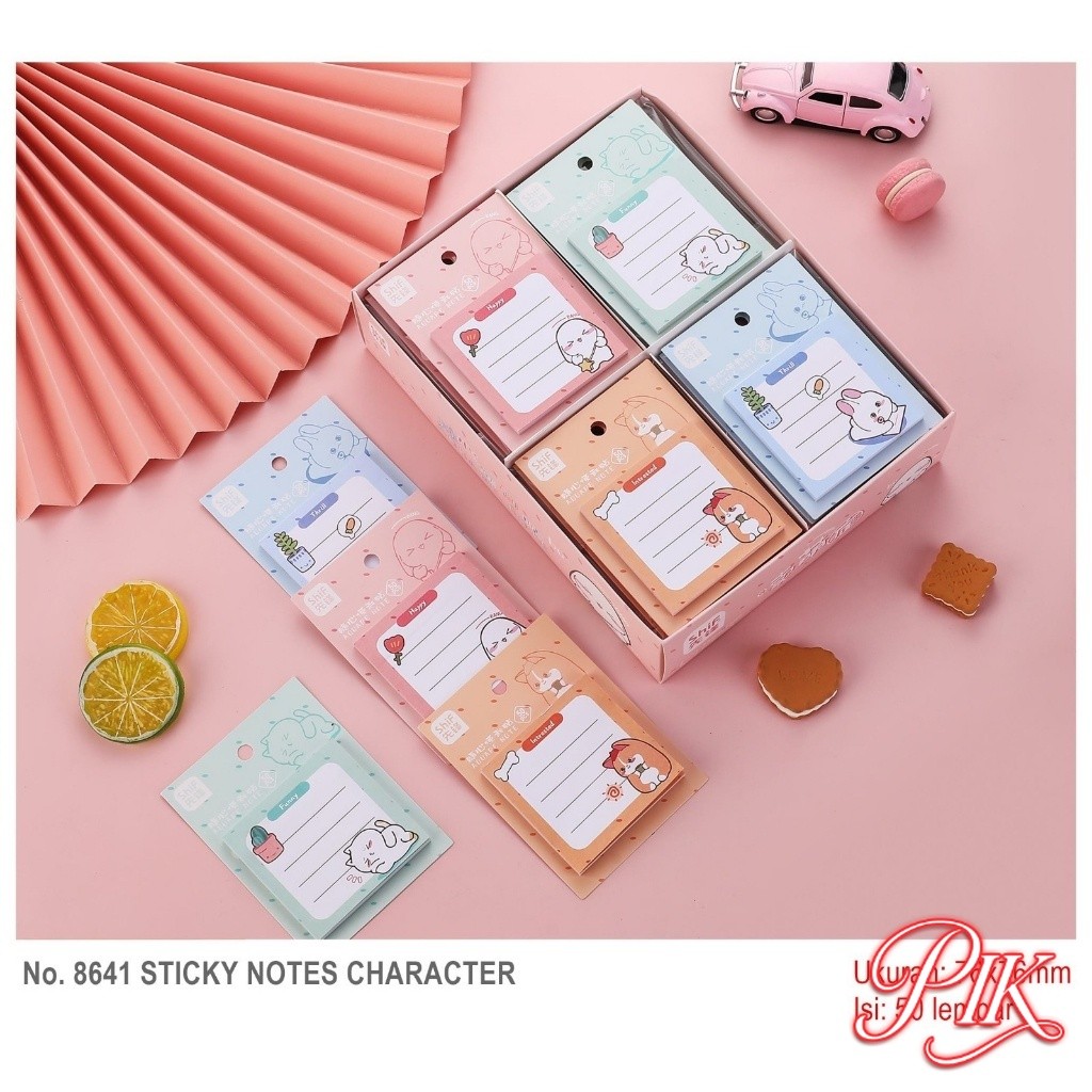 

Apazada Memo Karakter / Sticky Note Karakter Imut / Pembatas Buku Notebook Catatan / StickyNotes ShiF Murah