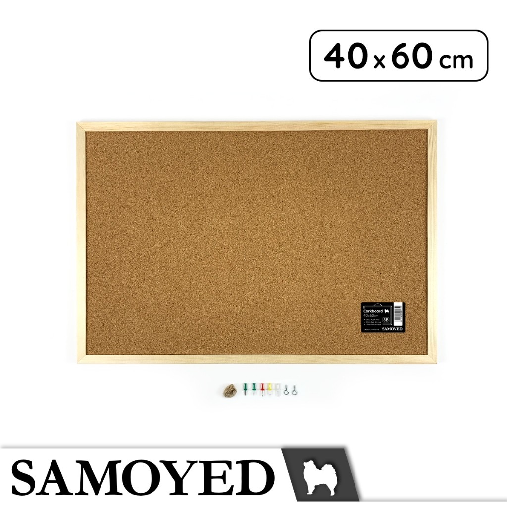 

SamoYed CKBD-L-4060 Papan Pengumuman / Pesan / Mading / Soft / Cork / Memo / Message / Pin Board / Softboard / Corkboard 40 x 60 cm