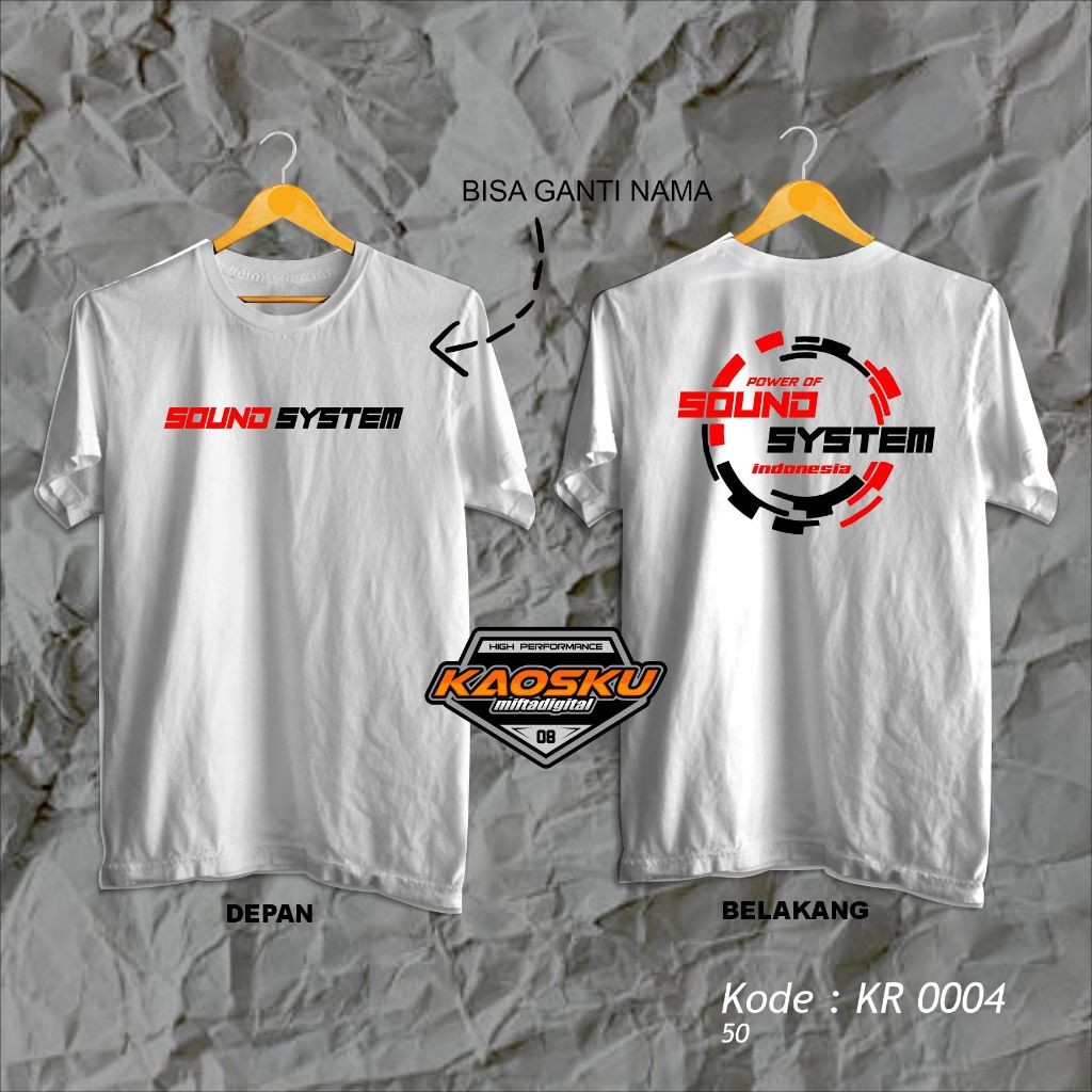 Kaos Sound System | Tshirt Best Seller | Desain Tema Sound System | Bisa Costum Nama