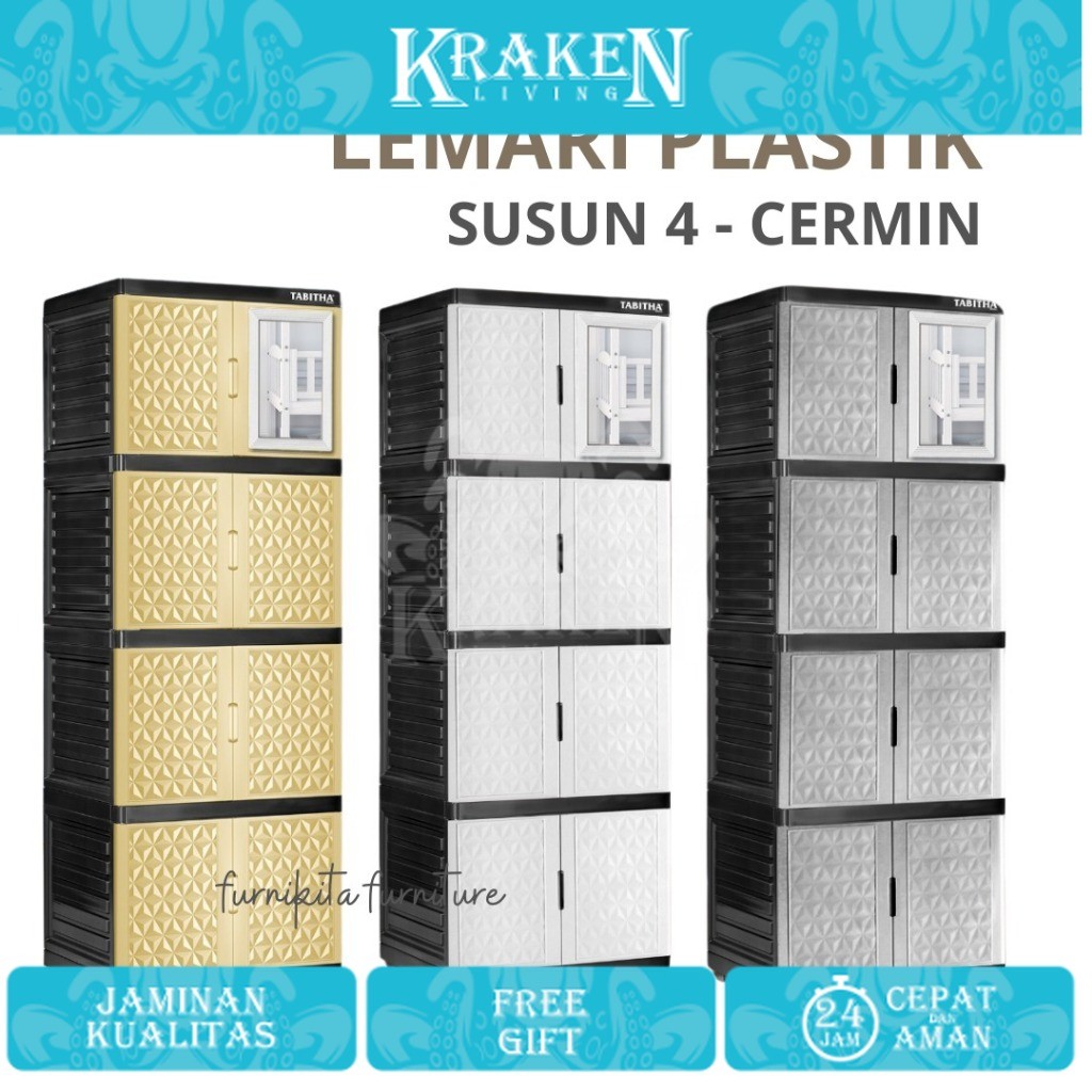LEMARI PLASTIK TABITHA SUSUN 4 MINI TABITHA