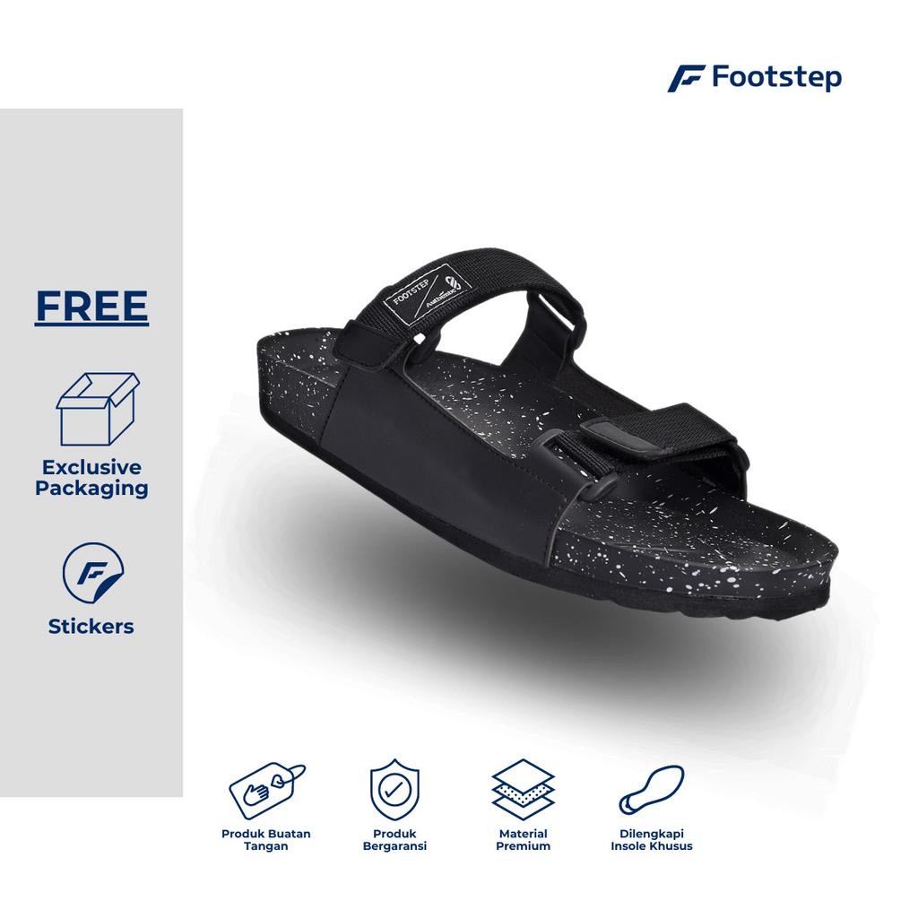 Sandal Outdoor Pria Footstep Footwear - Billy Black