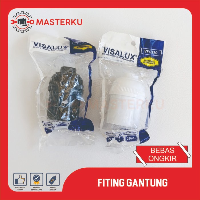 FITING GANTUNG /FITTING LAMPU GANTUNG VISALUX HITAM/FITTING GANTUNG VISALUX