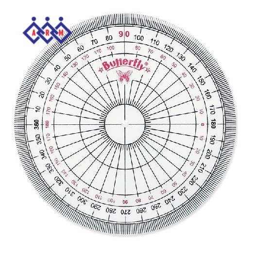 

PENGGARIS Busur Derajat Butterfly 360/10 CM FULL (1 PCS) +VV Best Seller