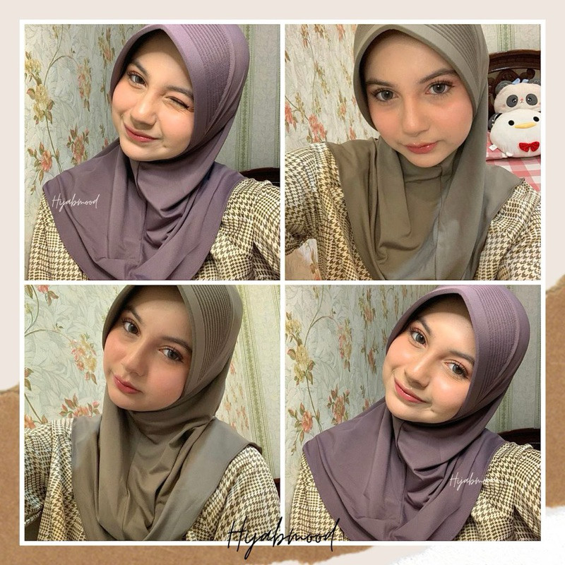 Bergo Sport Ukuran M / Bergo Ped Tebal / Bergo Sporty / Hijab Instan