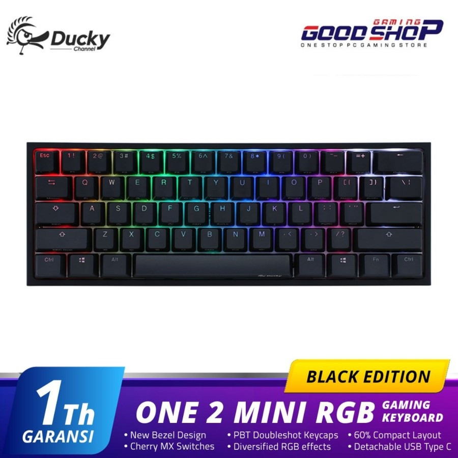 Ducky One 2 Mini Keyboard Mekanik 60% Ukuran