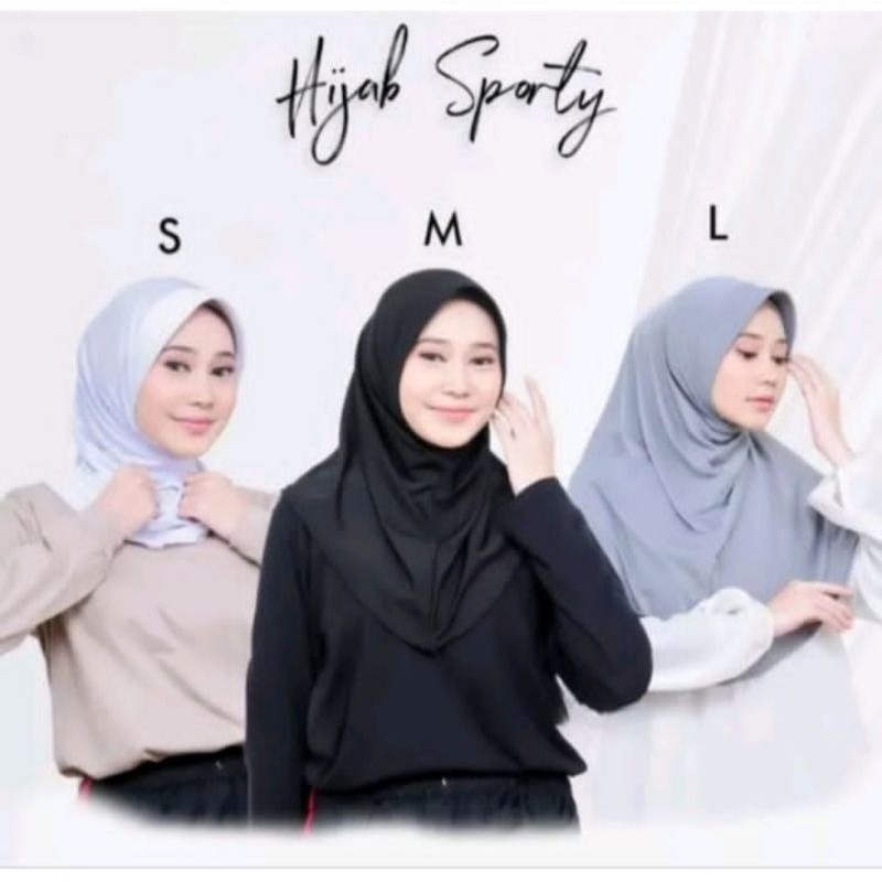 Hijab Sport Premium Jersey Nyaman Ukuran S-L