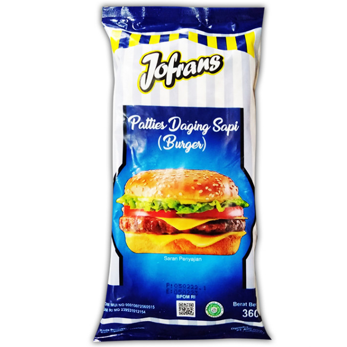 

Jofrans Daging Burger 360GR Beef Patties