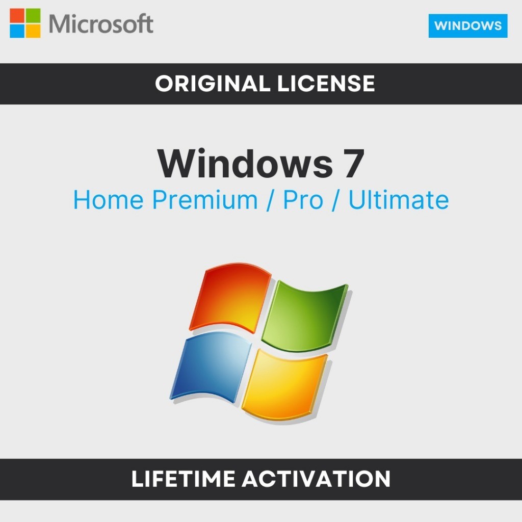Windows 7 Home Premium | Pro | Ultimate | Enterprise Original License - LisensiKey
