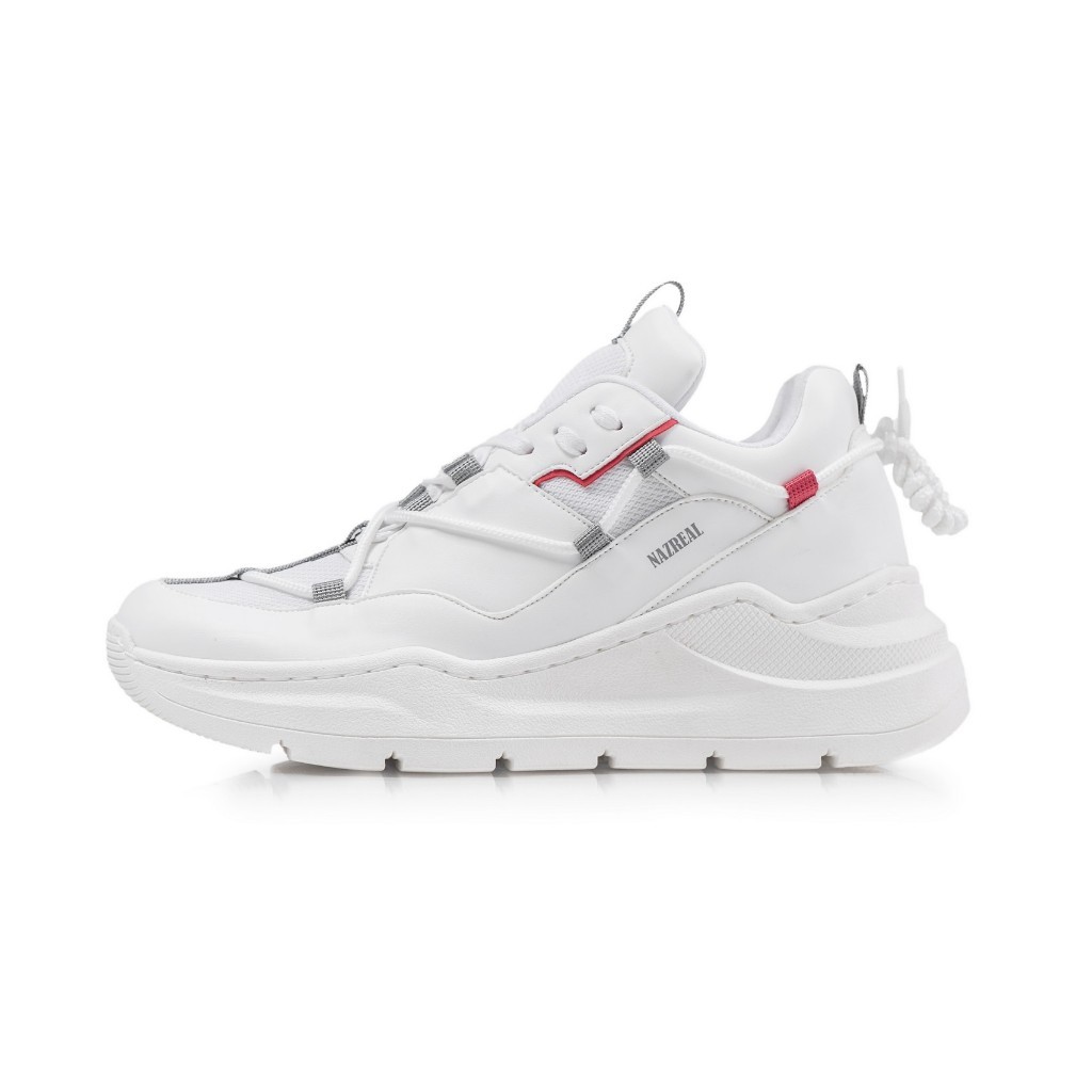 NAZREAL - Legacy White Sepatu Sneakers Pria Unisex  / Sepatu Sneakers Chunky Sol Tebal