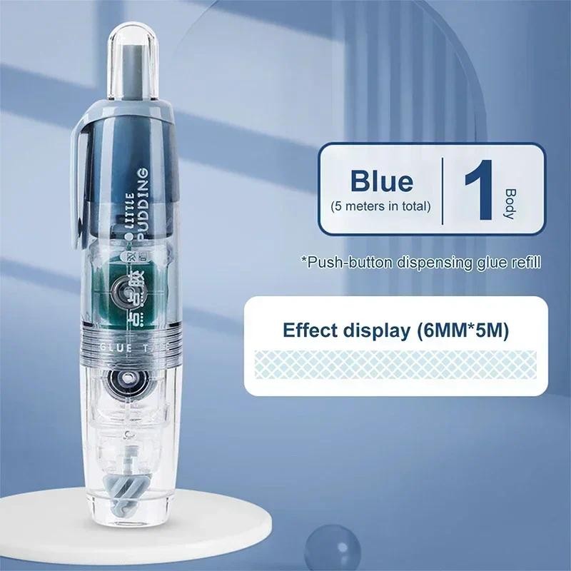 

Cute Dots Glue Tape Double-Sided Adhesive Roller Pushable&Refillable for Kids Girls DIY Photo Album School Stationery Supplies