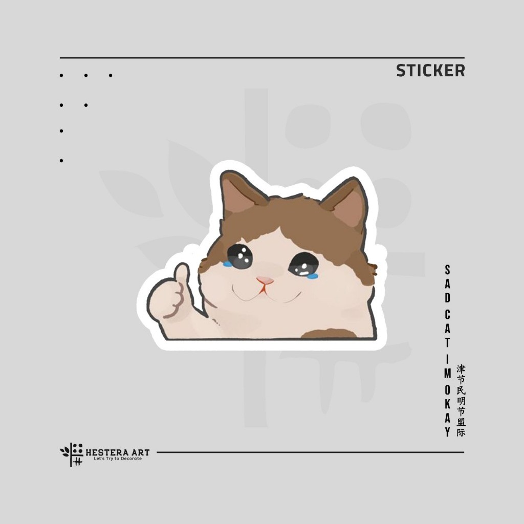 

Stiker Kucing Viynl Laminasi Doff | Sticker Cats Sad Sip!