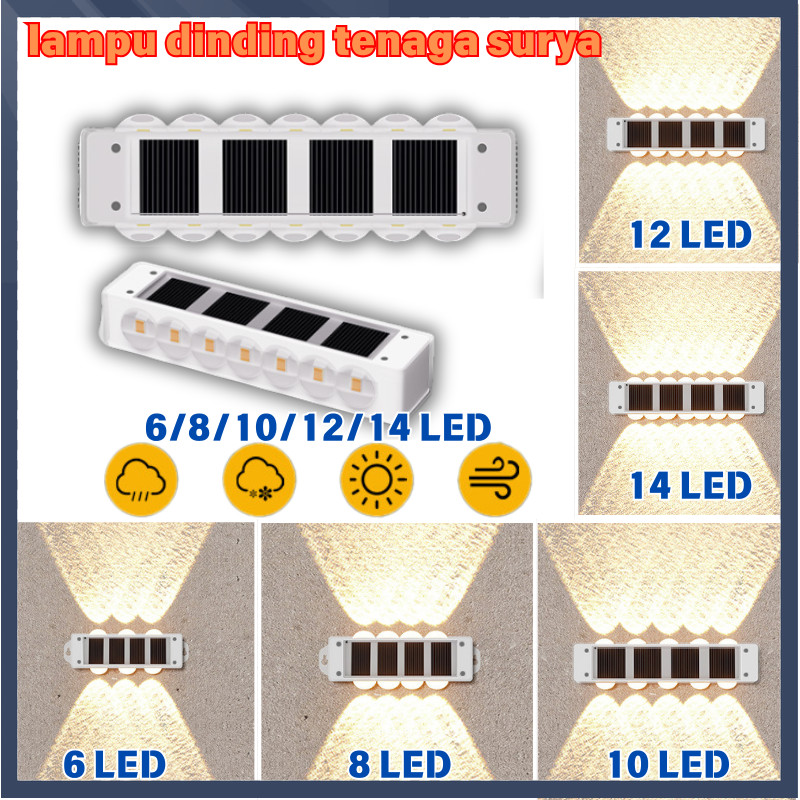 [COD] Lampu Tenaga Surya LED 10 Led Lampu Sensor COB Lampu Taman Dinding Tenaga Surya Tahan Air Lamp