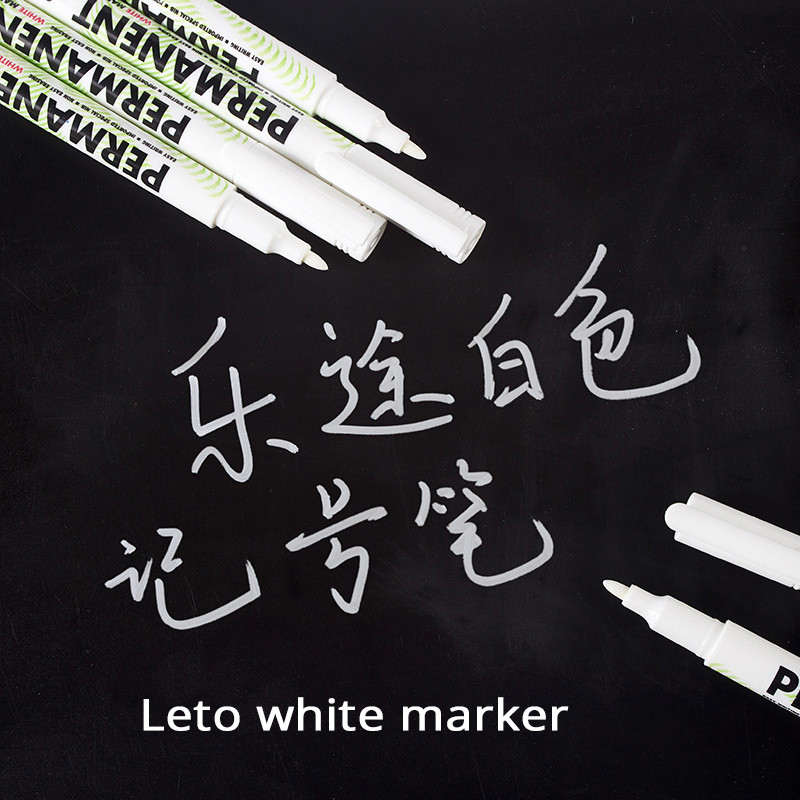 

1 PC White Marker Pen Oily Waterproof Plastic Gel Pen for Writing Drawing White DIY Album Graffiti Pen Stationery for Notebook