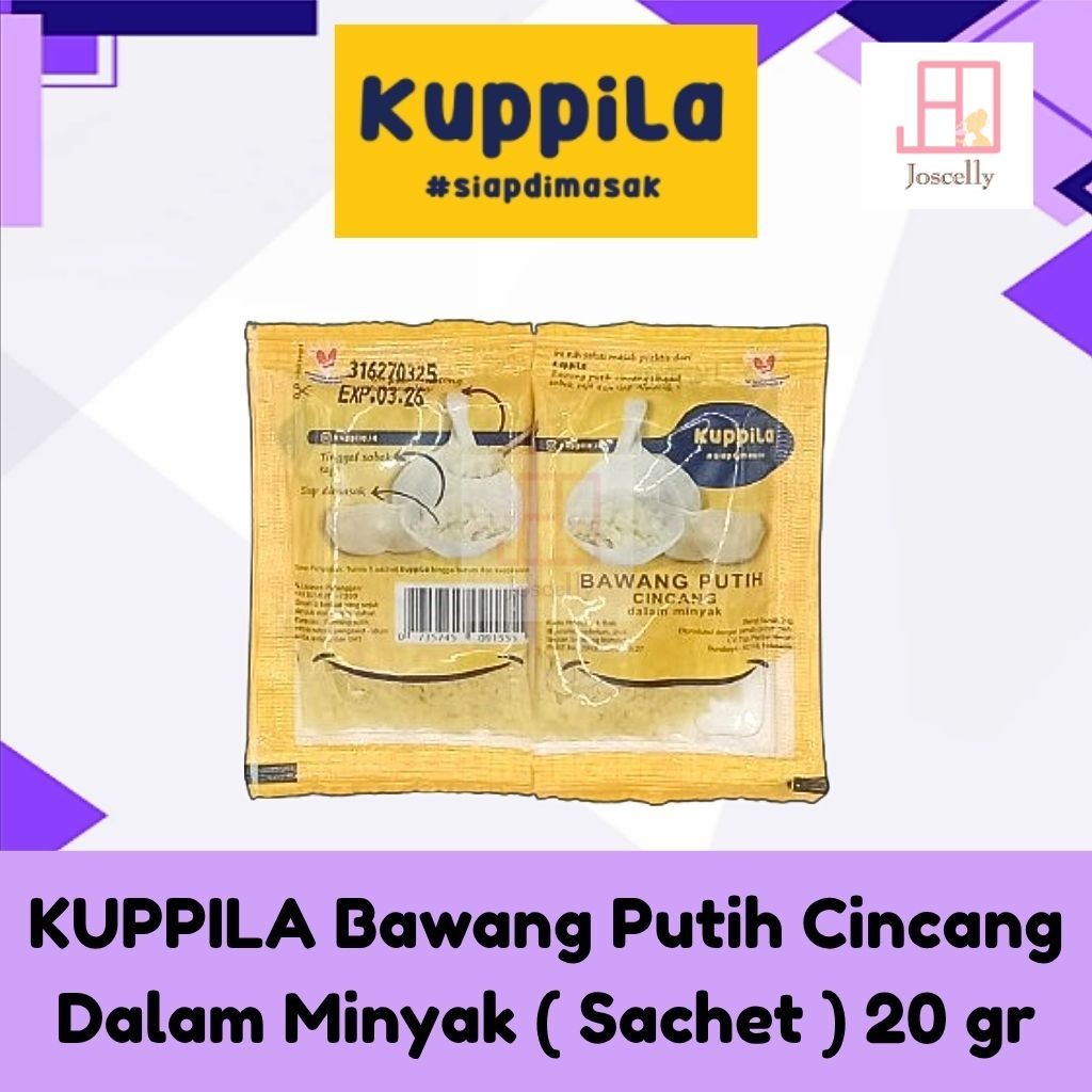 

JOSCELLY.ID KUPPILA Bawang Putih Cincang Dalam Minyak ( Sachet ) 20 gr
