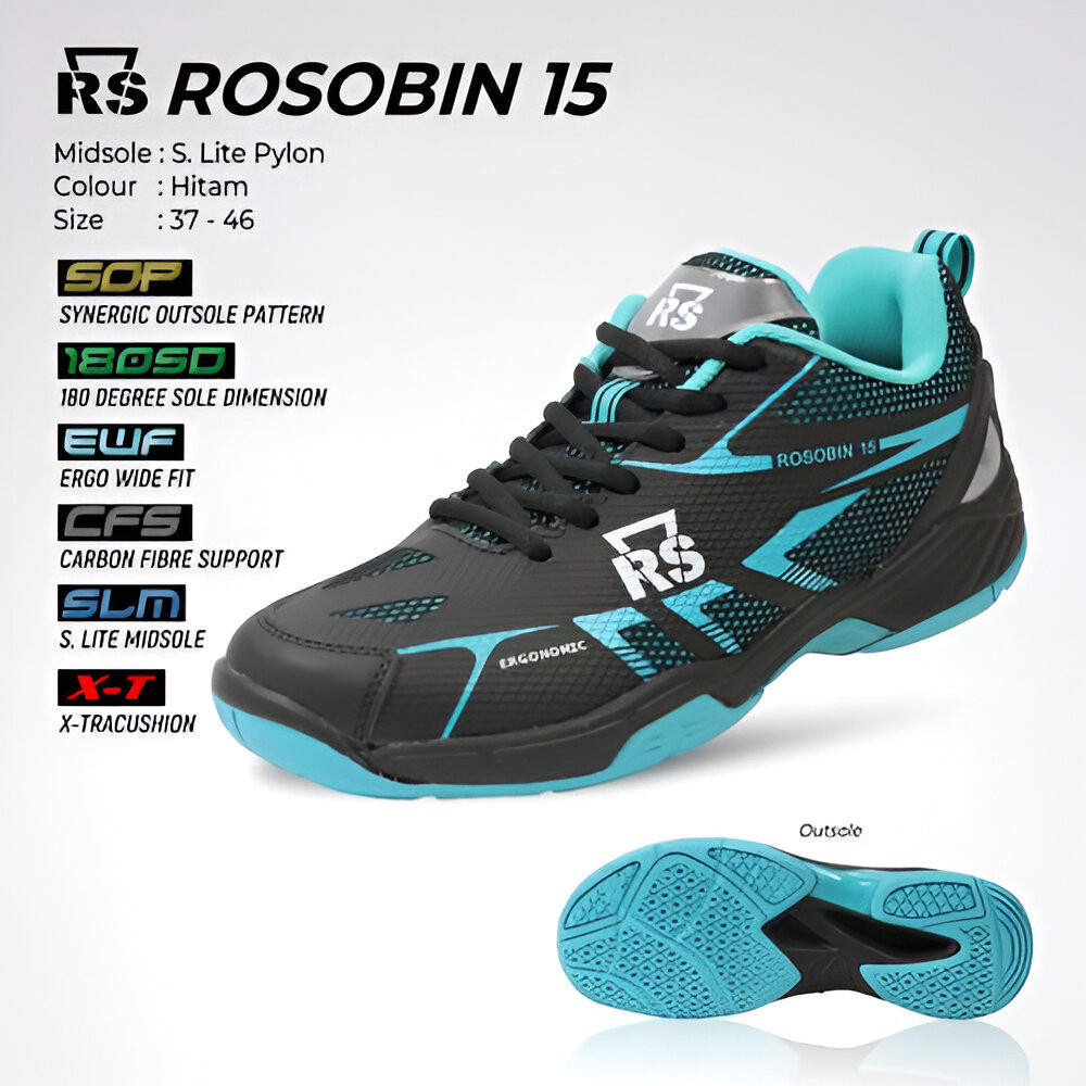 Sepatu Badminton RS - Rosobin 15 Original