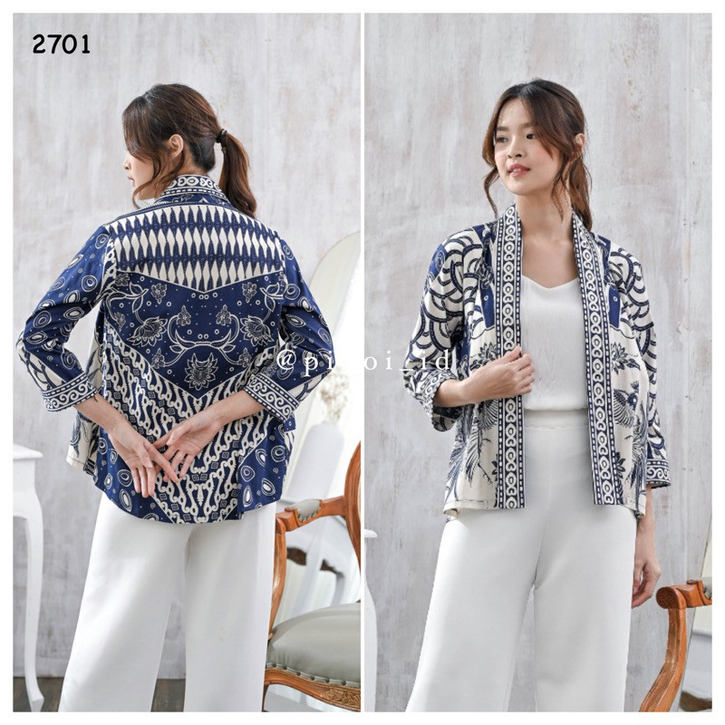 NUDSZ Outer batik wanita / blazer batik modern / Baju batik cewek murah / atasan batik seragam kanto