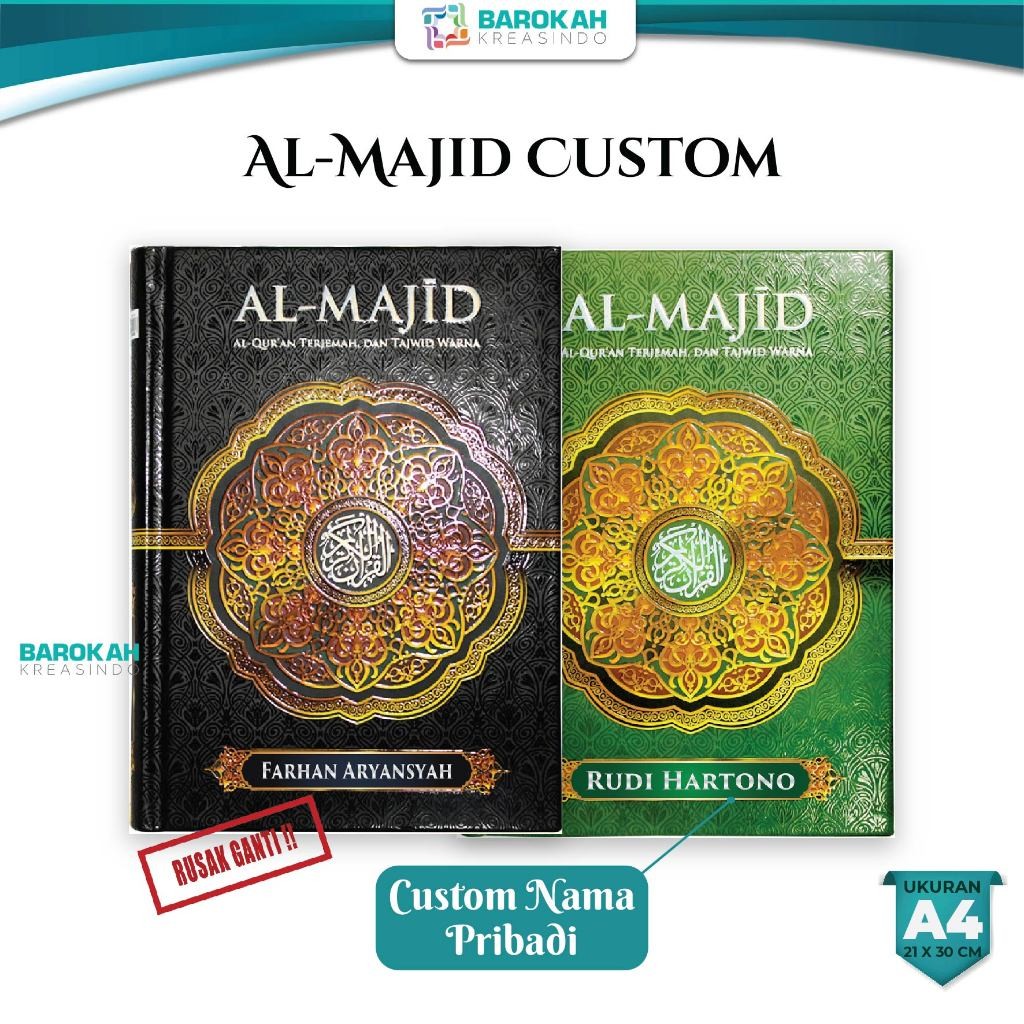 

Al-Quran Al-Majid A4 Terjemah&Tajwid Berwarna Ukuran A4 Besar Random - Best Seller