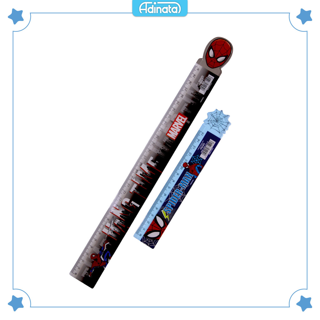 

Baru Spiderman Ruler Set 2 Pcs 2523-1312 / Penggaris 15 Cm 30 Cm / Adinata