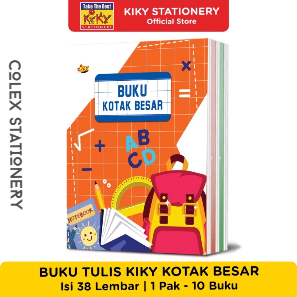 

NINJA KOSMETIK Buku Tulis Sekolah Mandarin / Buku Tulis Kiky Petak Besar Isi 38 Lembar 10 Buku