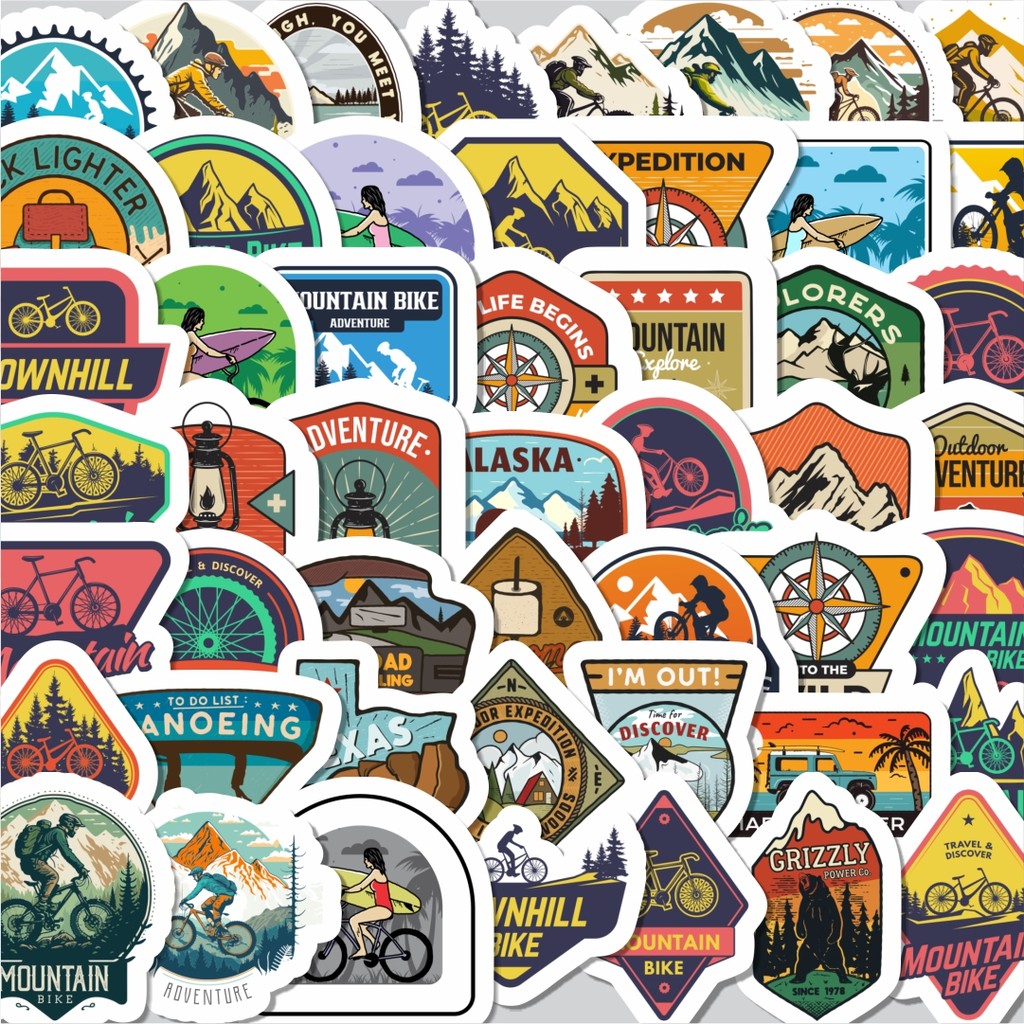 

Stiker Cutting Pack Stiker Sepeda Gunung Outdoor Isi 100Pcs Series Aesthetic Lucu Keren Untuk Koper Bahan Vynil
